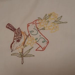 Vintage Hand Stitched South Carolina State Bird & Flower